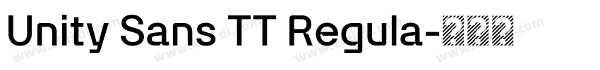 Unity Sans TT Regula字体转换